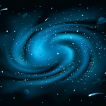 blue galaxy illustration
