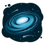 blue galaxy illustration